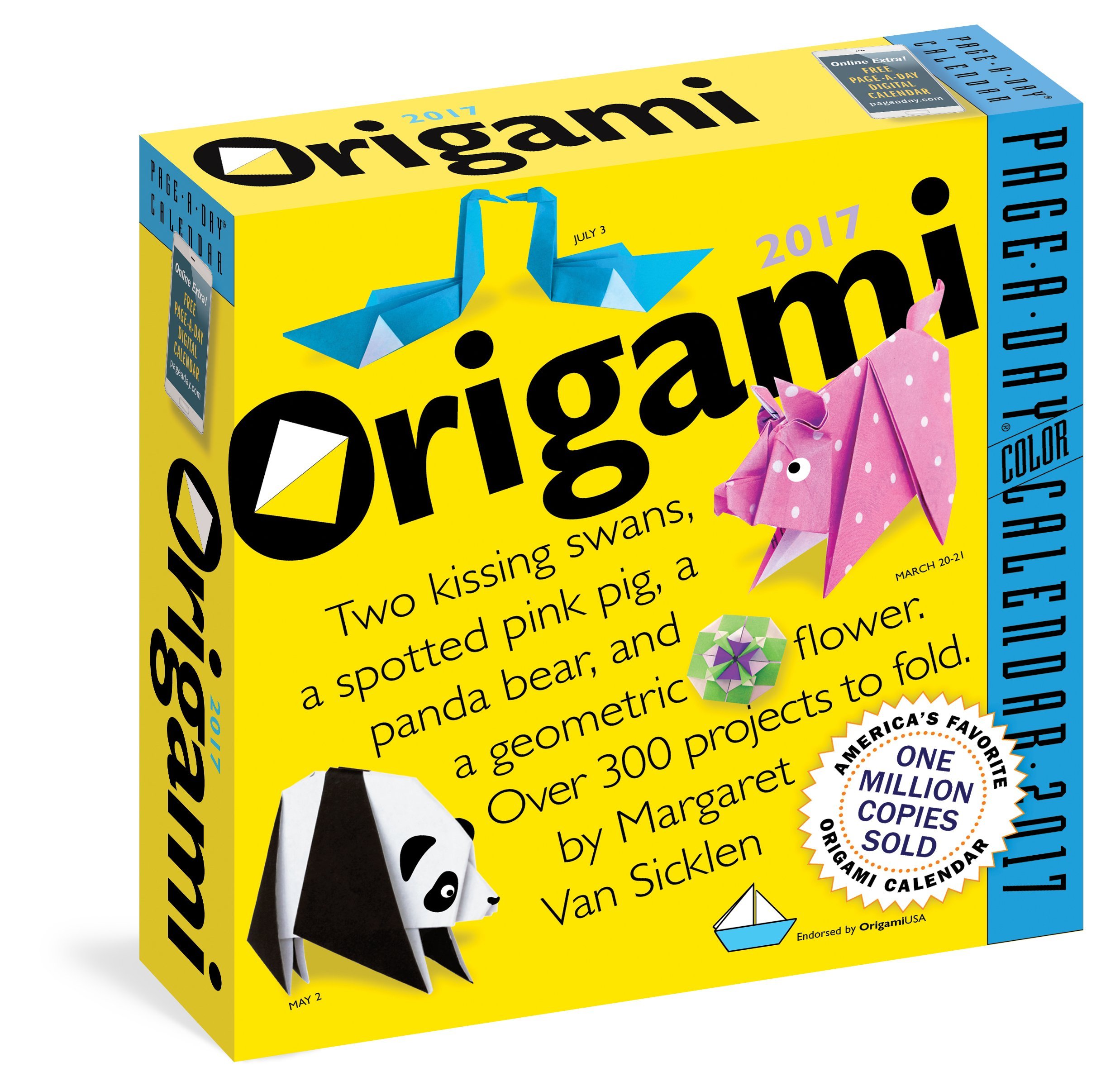 Calendar 2017 origami colour page a day workman publishing