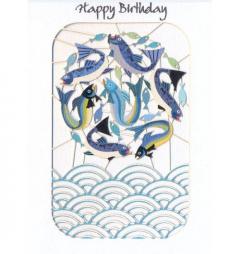 Felicitare - Happy Birthday - Fish Forever Handmade Cards