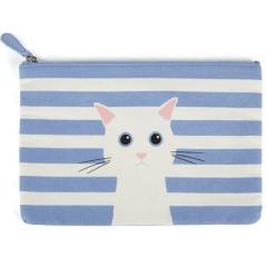 Geanta pentru cosmetice - Blue Large Flat - Cat