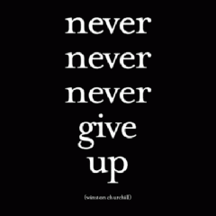 Felicitare - Never give up Quotable Cards