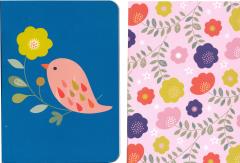 Set 2 carnete - Bird & Flower Atomic Soda