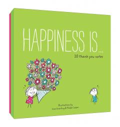 Coperta cărții Happiness Is . . . 20 Thank You Notes - mai multe modele