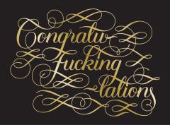 Felicitare You're F*cking Awesome - mai multe modele