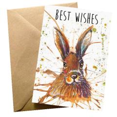 Felicitare - Splatter Hare Best Wishes Wraptious