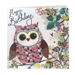 Felicitare - Happy Birthday Owl Laura Darrington Design