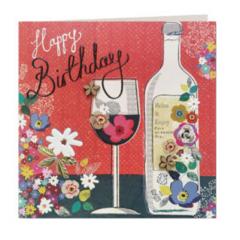 Felicitare - Happy Birthday Wine Laura Darrington Design