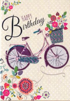 Felicitare - Happy Birthday Bike Laura Darrington Design