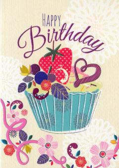 Felicitare - Happy Birthday Cupcake Laura Darrington Design