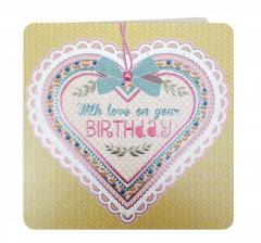Felicitare - With Love on Your Birthday Laura Darrington Design