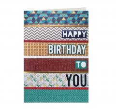 Felicitare - Birthday Horizontal Stripe Laura Darrington Design