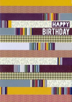 Felicitare - Woven Style Pattern Birthday Laura Darrington Design