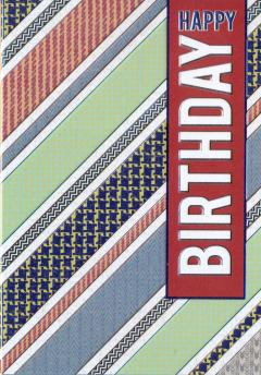 Felicitare - Diagonal Pattern Birthday