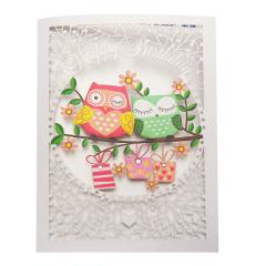 Felicitare - Happy Birthday - 2 Owls Alljoy Design