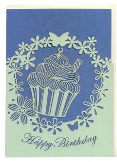 Felicitare - Happy Birthday Cup Cake Swing Alljoy Design