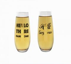 Set 2 pahare - Hello There Handsome and Hello Gorgeous 300 ml Lesser & Pavey