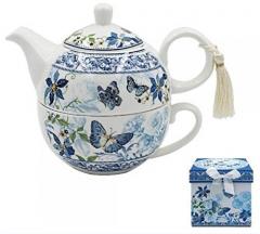 Ceainic cu cana - Butterfly Garden - Tea for One