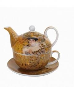 Ceainic cu cana si farfurie - Klimt Lady - Tea for One Lesser & Pavey