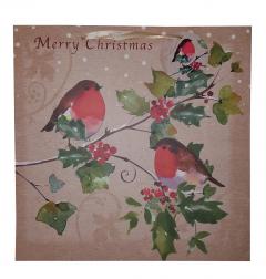 Punga mare pentru cadou - Christmas Robin