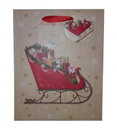 Punga mica pentru cadou -  Christmas Sleigh