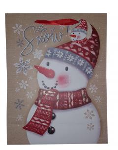 Punga medie pentru cadou - Snowman Meridian Import Company