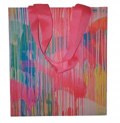 Punga mica pentru cadou - Painterly Fluro Glick