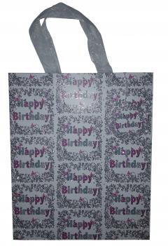 Punga mare pentru cadouri - Happy Birthday glitter