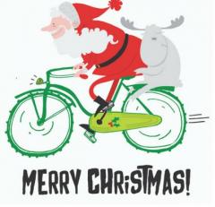Felicitare - Eco bike Santa