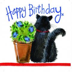 Felicitare - Puss & Pot Birthday  Alex Clark