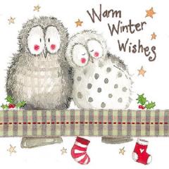 Felicitare Craciun - Snowy Owls