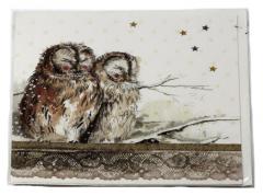 Felicitare - Tawny Owls Sparkle