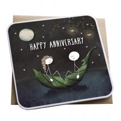 Felicitare - Happy anniversary Lanther Black