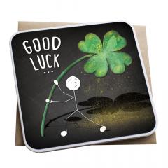 Felicitare - Good Luck Lanther Black