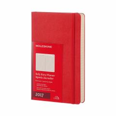 Agenda 2017 - Moleskine Scarlet Red Large Daily Diary 12 Month Hard