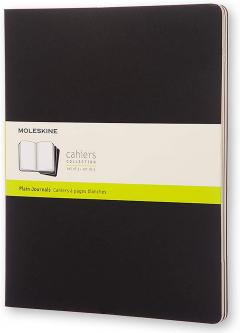 Set 3 caiete - Moleskine Cahier - XXL, Plain - Black