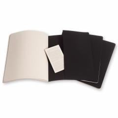 Set 3 caiete - Moleskine Cahier - XXL, Squared - Black