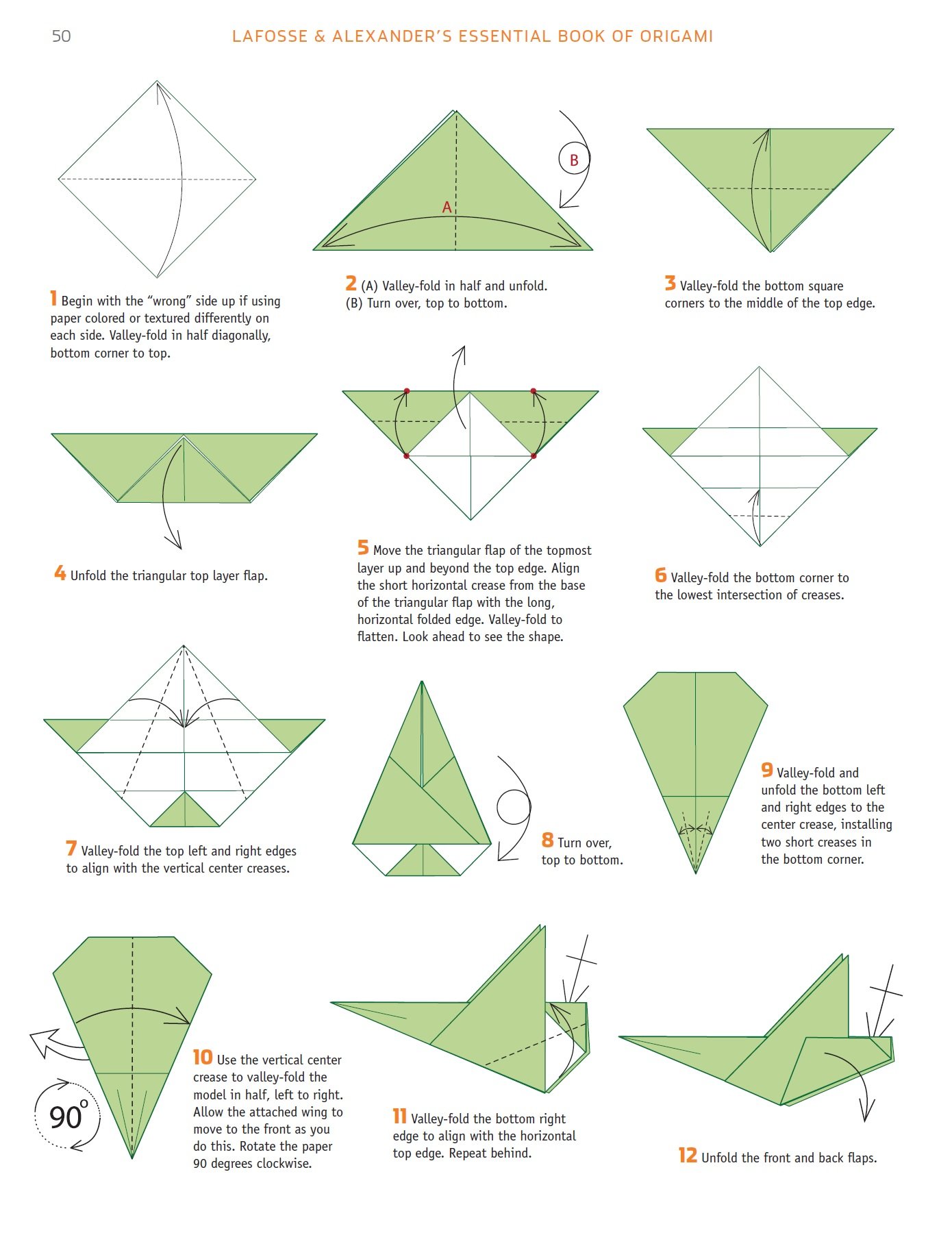 Easy origami hummingbird