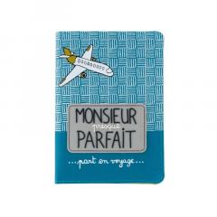 Portofel pentru pasaport - Monsieur Parfait ..part en voyage...