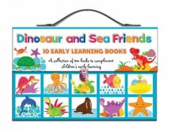 Small book carrycase set - Dinosaur & Sea Friends