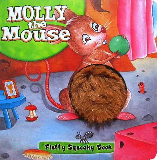 Fluffy Squeaky Book - Mouse