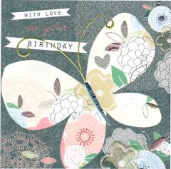 Felicitare - With love on your birthday Laura Darrington Design