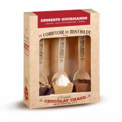 Set 3 lingurite ciocolata calda cuburi Comptoir de Mathilde - Dessert Gourmand