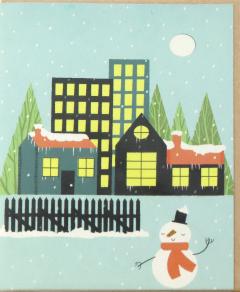 Felicitare - Christmas City Snowman