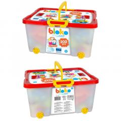 Cutie cu roti cu 202 piese/blocuri pentru construit Mediadocs