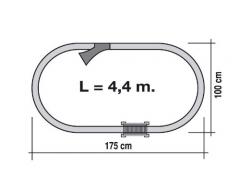 Trenulet electric de Craciun cu lumina, pod si tunel