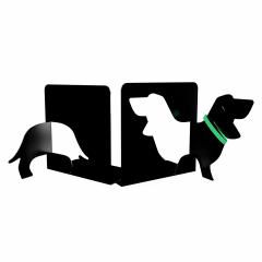 Set 2 suporturi laterale pentru carti - Black Really Long Sausage Dog Bookends Just Mustard