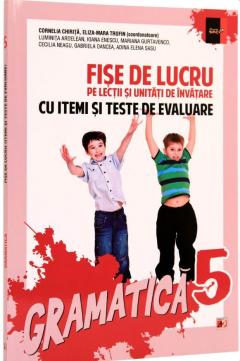 Gramatica - Clasa a 5-a - Fise de lucru cu itemi de evaluare