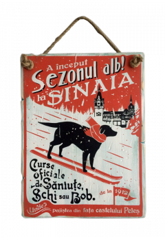 Decoratiune din lemn - A inceput Sezonul alb la Sinaia. Curse oficiale 1912