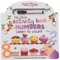 Wipe Clean Book With Pen - Marzipan Numbers