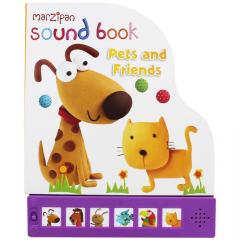 Children's Marzipan Shaped Hardback Sound Book Pets And Friends Marzipan