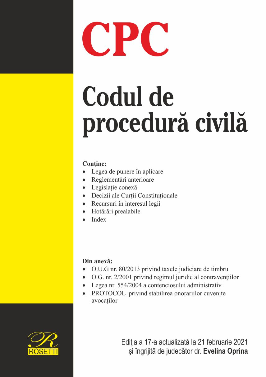 Codul de procedura civila - 21 Februarie 2021